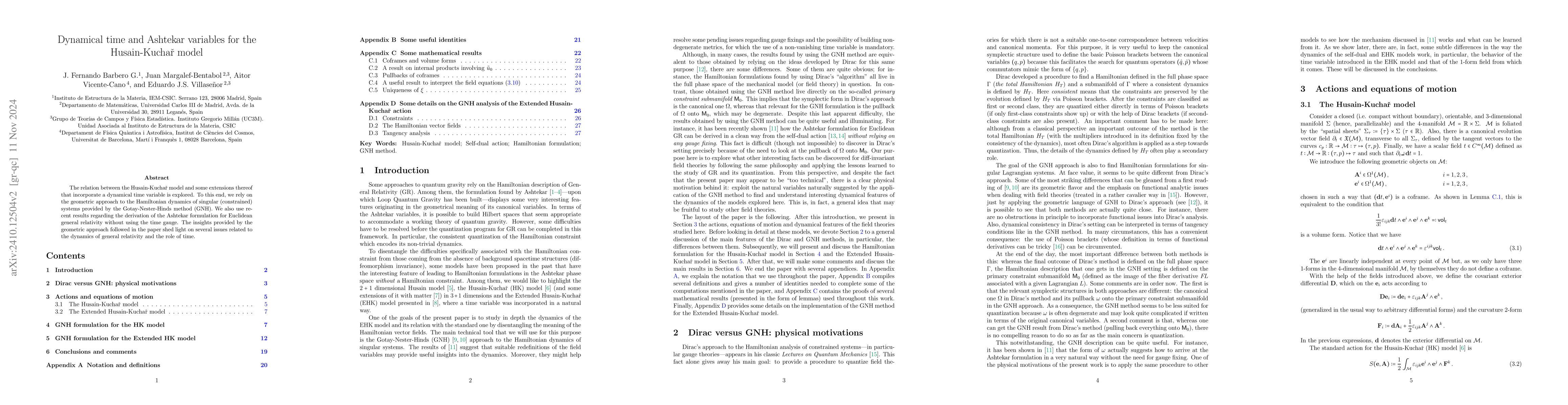 Thumbnail for Dynamical time and Ashtekar variables for the Husain-Kuchař model