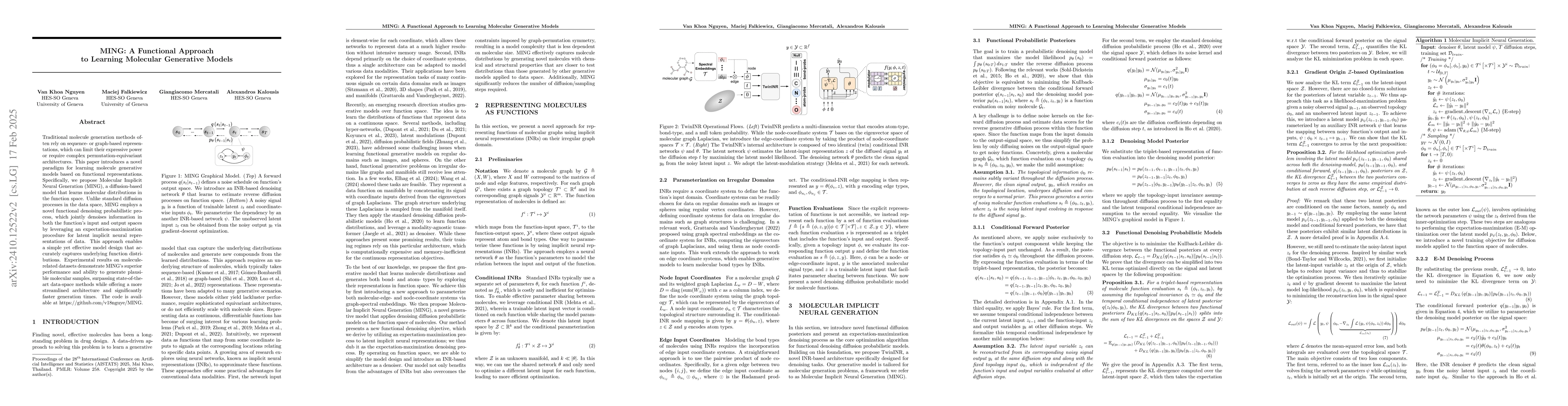 Thumbnail for MING: A Functional Approach to Learning Molecular Generative Models