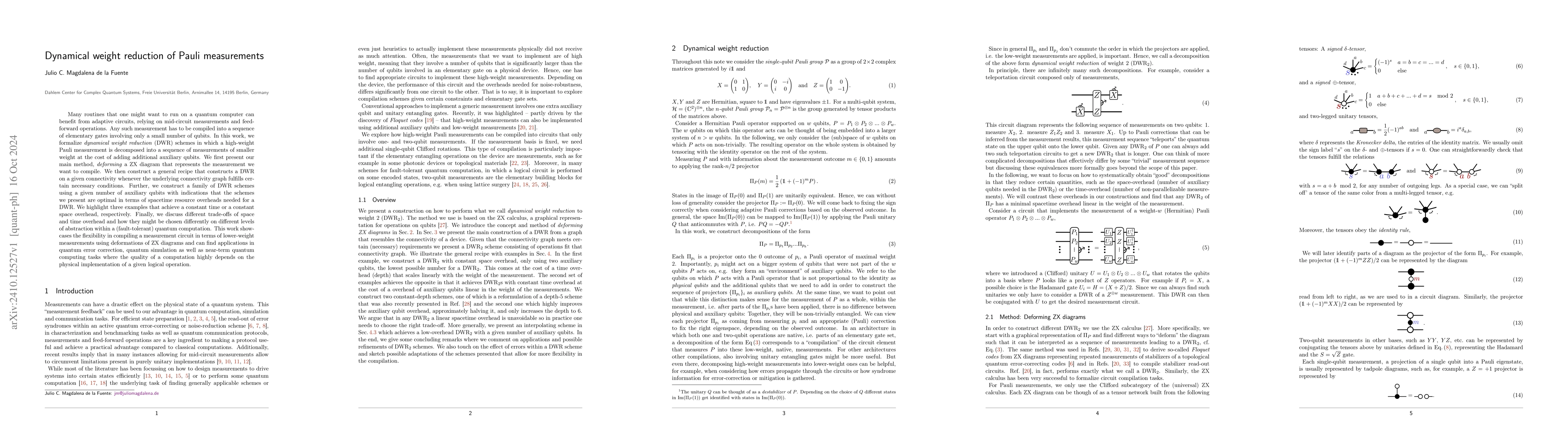 Thumbnail for Dynamical weight reduction of Pauli measurements