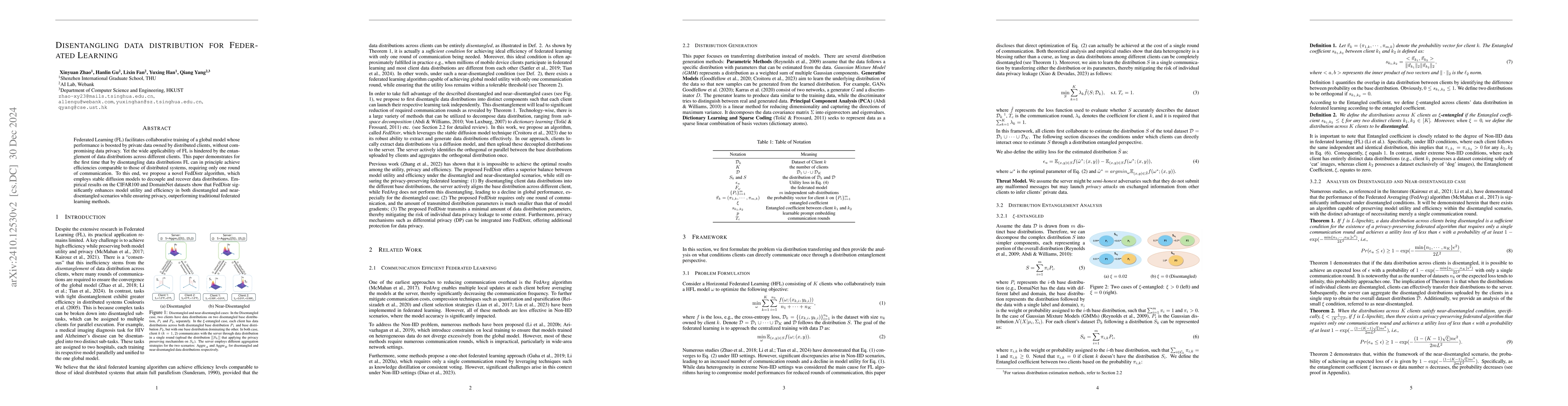 Thumbnail for Disentangling data distribution for Federated Learning