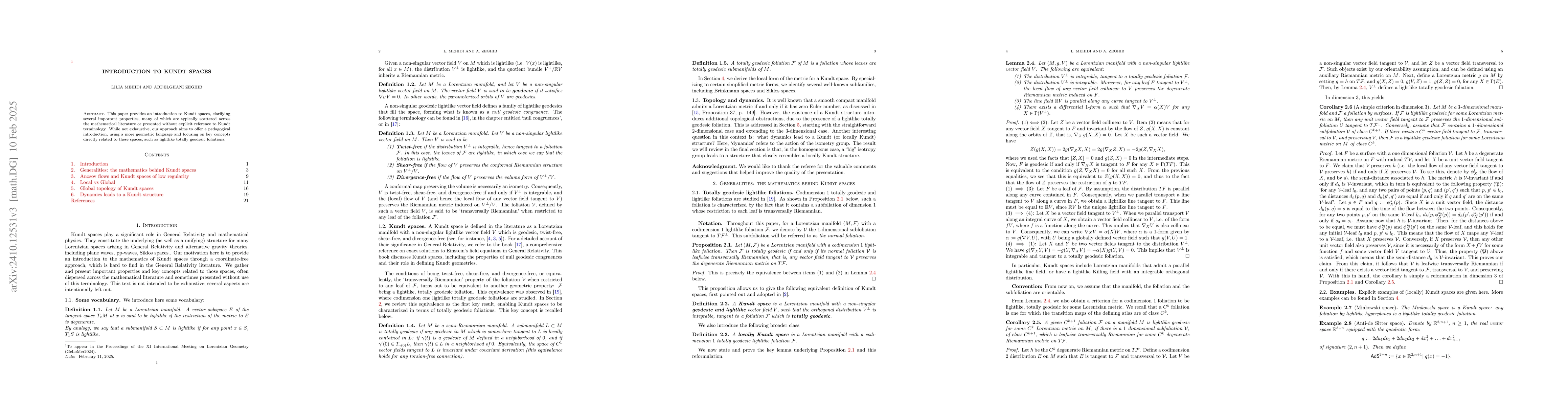 Thumbnail for Introduction to Kundt spaces