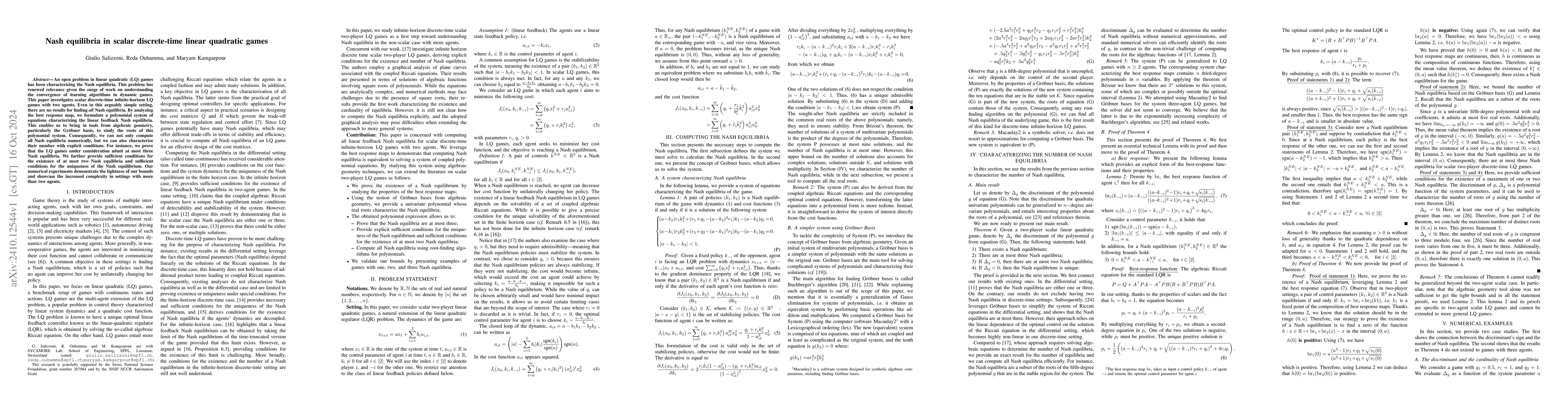Thumbnail for Nash equilibria in scalar discrete-time linear quadratic games