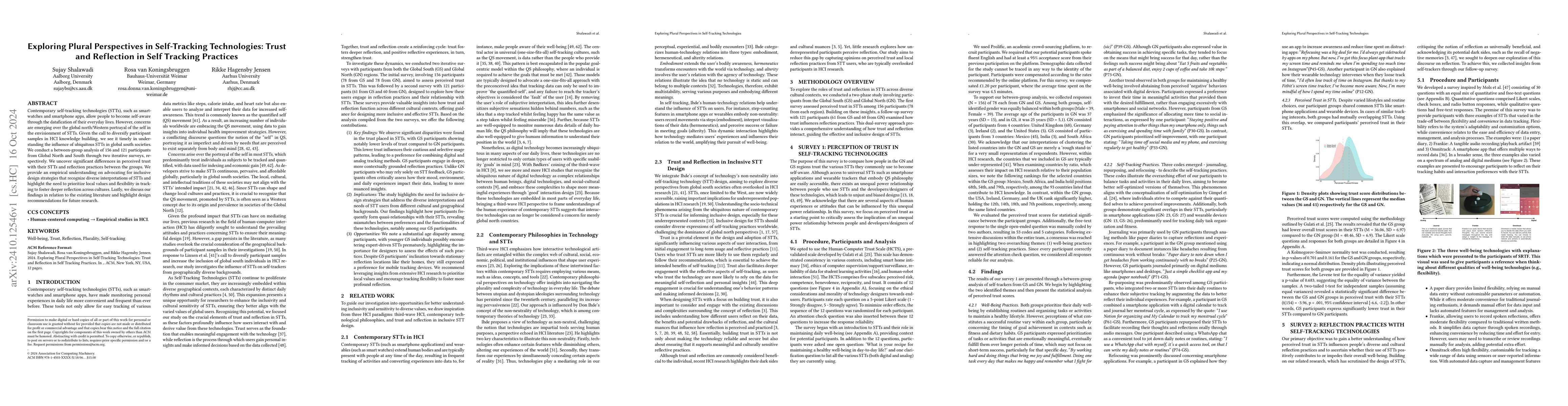 Thumbnail for Exploring Plural Perspectives in Self-Tracking Technologies: Trust and
  Reflection in Self Tracking Practices
