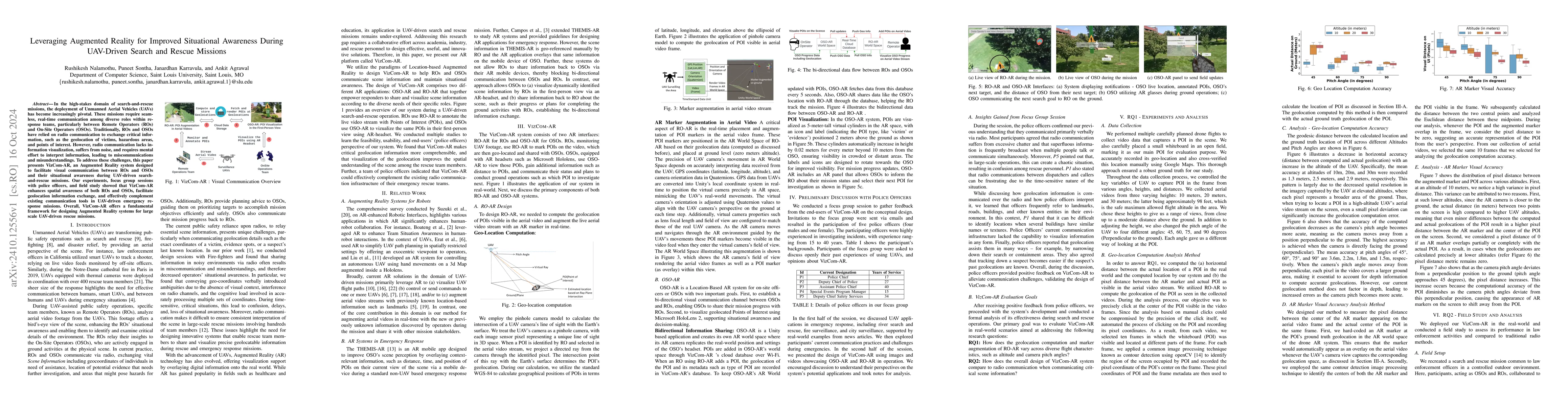 Thumbnail for Leveraging Augmented Reality for Improved Situational Awareness During
  UAV-Driven Search and Rescue Missions