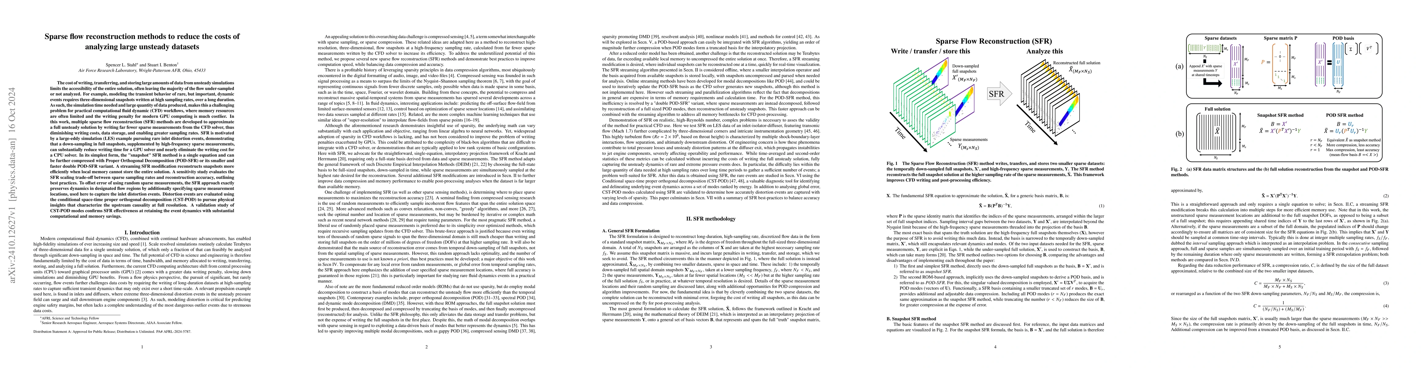 Thumbnail for Sparse flow reconstruction methods to reduce the costs of analyzing
  large unsteady datasets