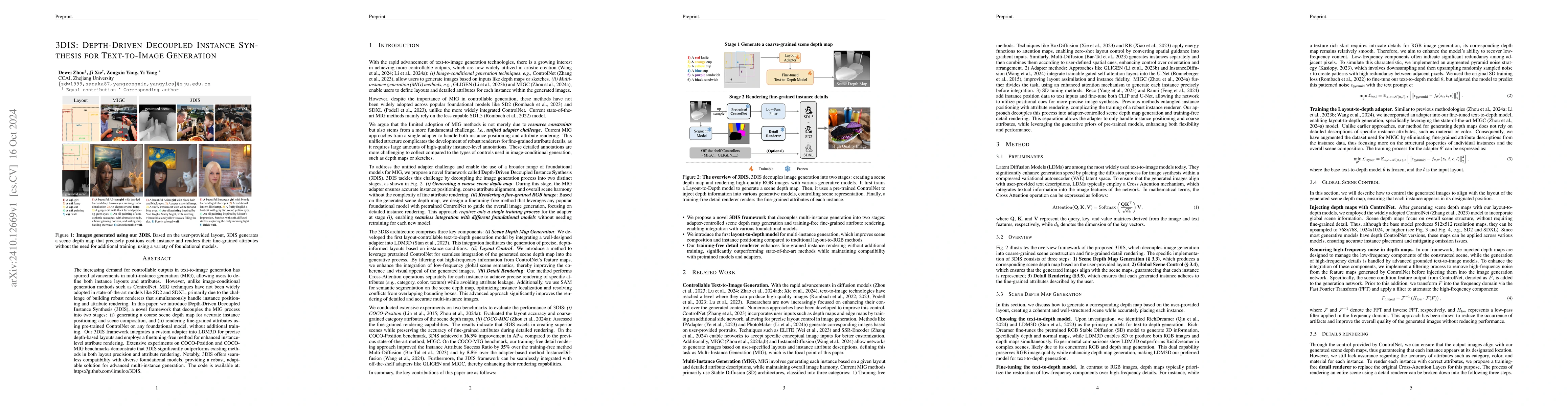 Thumbnail for 3DIS: Depth-Driven Decoupled Instance Synthesis for Text-to-Image
  Generation