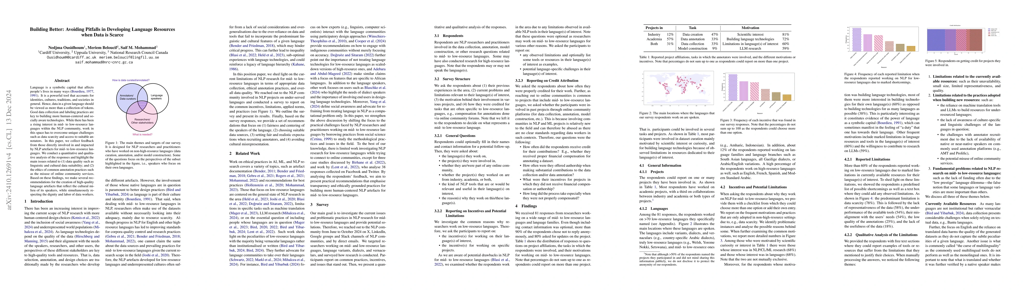Thumbnail for Building Better: Avoiding Pitfalls in Developing Language Resources when
  Data is Scarce