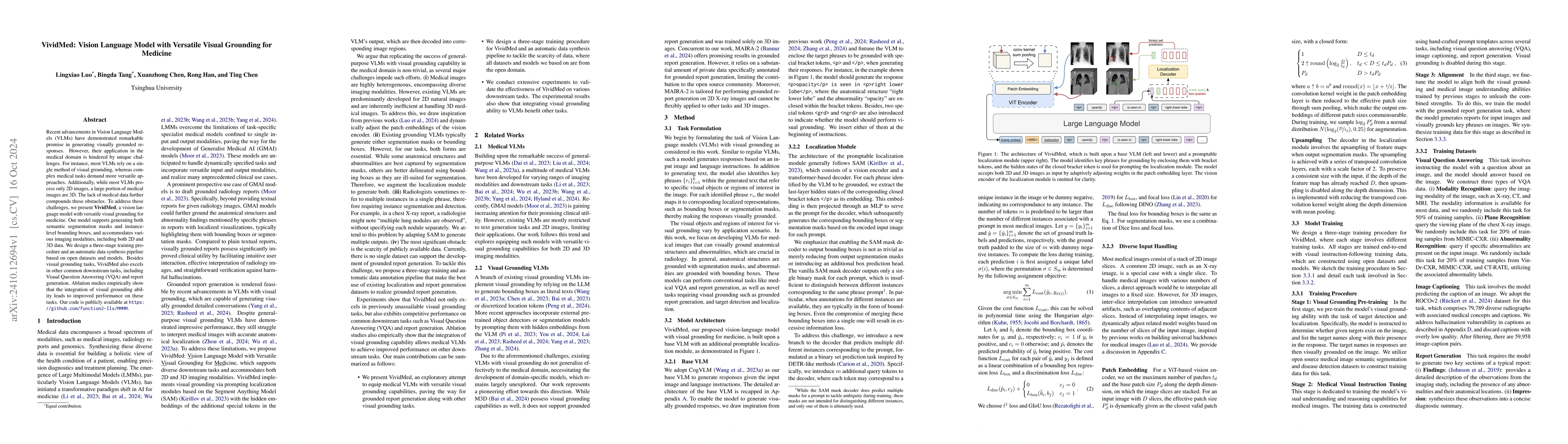 Thumbnail for VividMed: Vision Language Model with Versatile Visual Grounding for
  Medicine