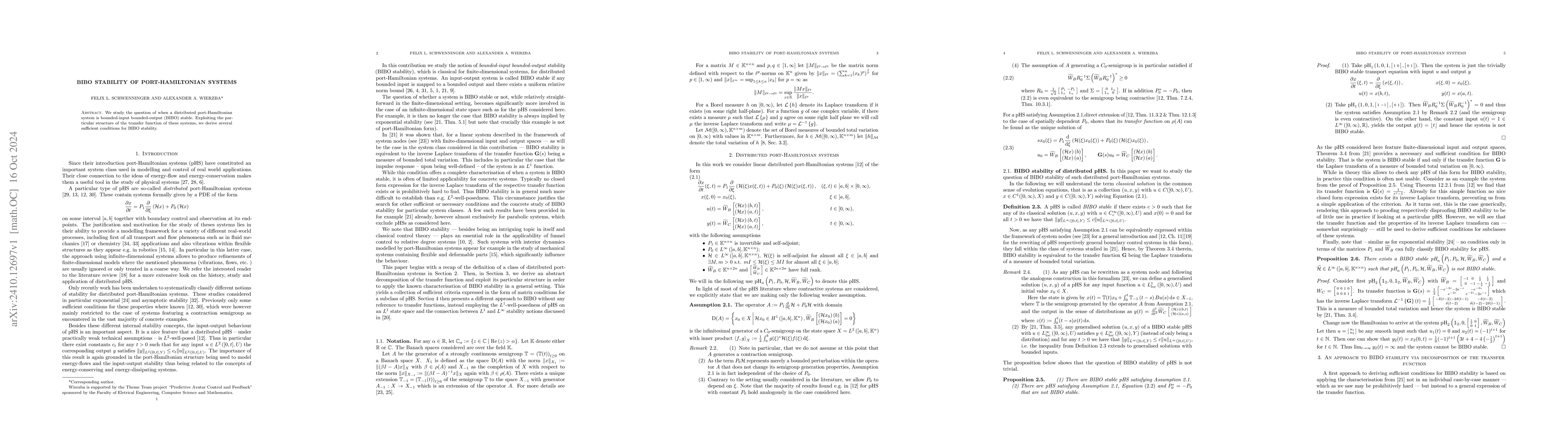 Thumbnail for BIBO stability of port-Hamiltonian systems