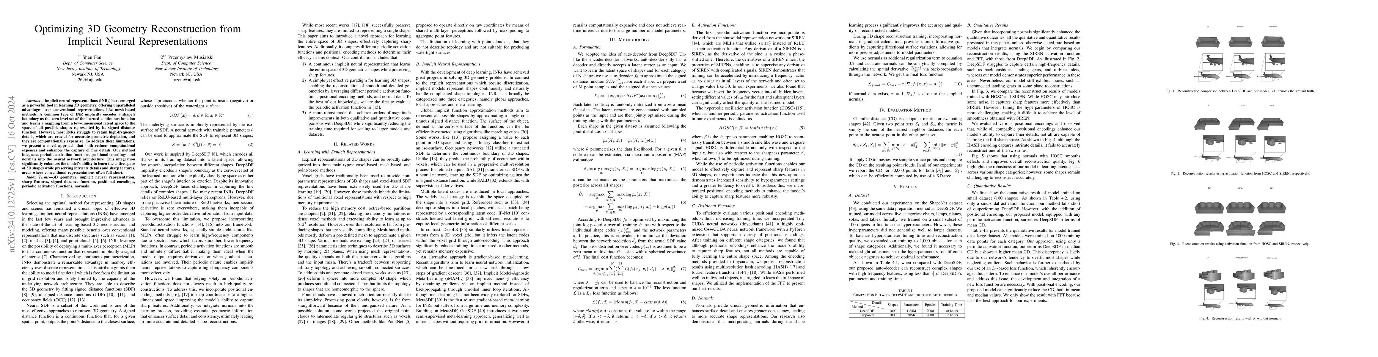 Thumbnail for Optimizing 3D Geometry Reconstruction from Implicit Neural
  Representations