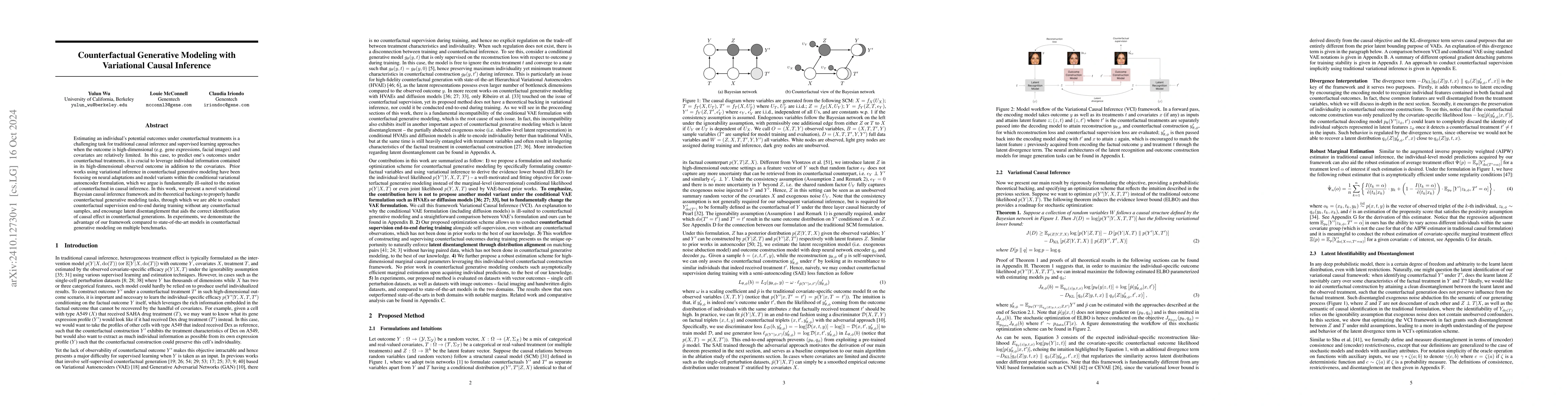 Thumbnail for Counterfactual Generative Modeling with Variational Causal Inference