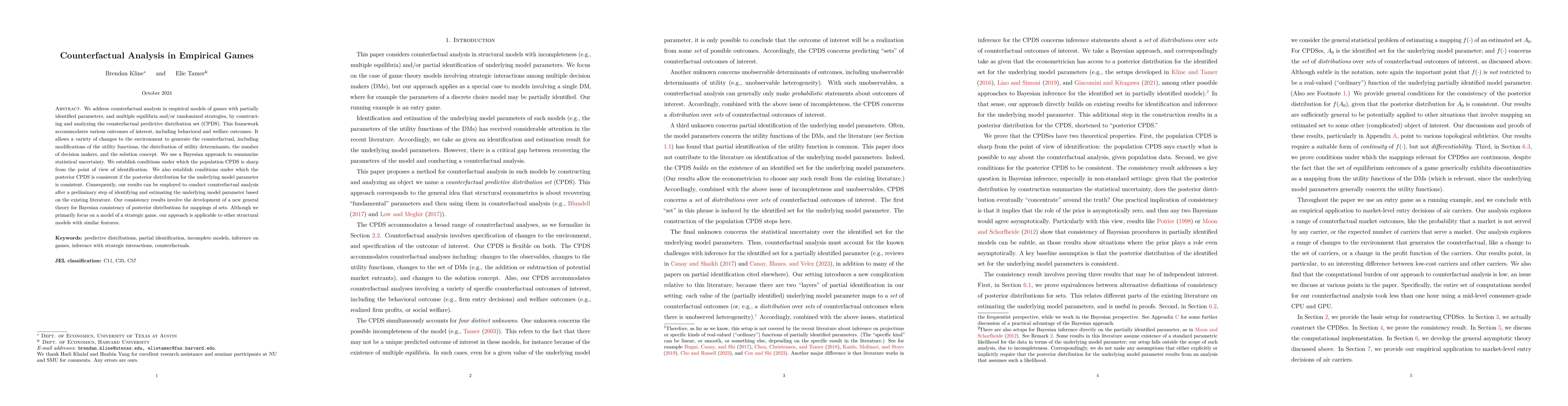 Thumbnail for Counterfactual Analysis in Empirical Games