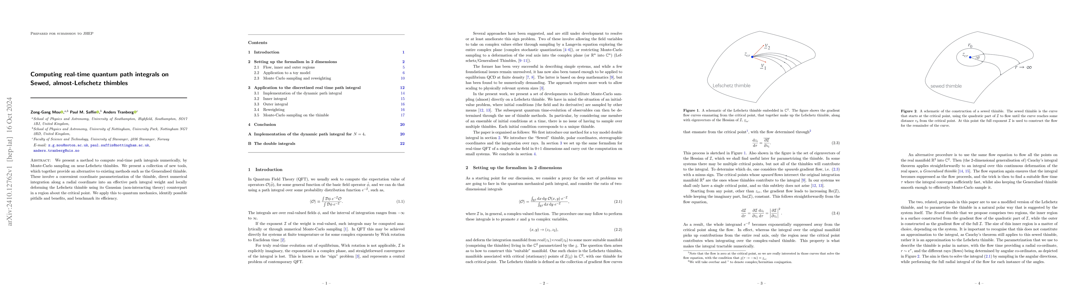 Thumbnail for Computing real-time quantum path integrals on Sewed, almost-Lefschetz
  thimbles