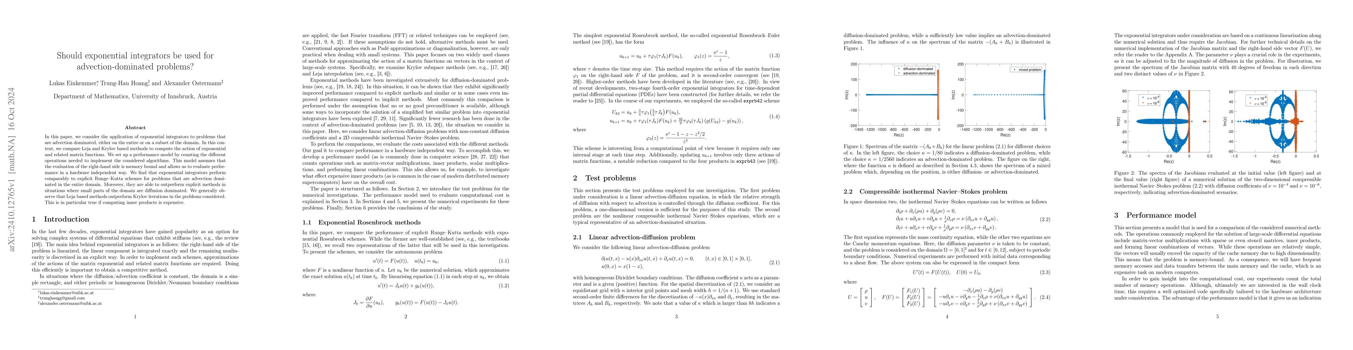 Thumbnail for Should exponential integrators be used for advection-dominated problems?