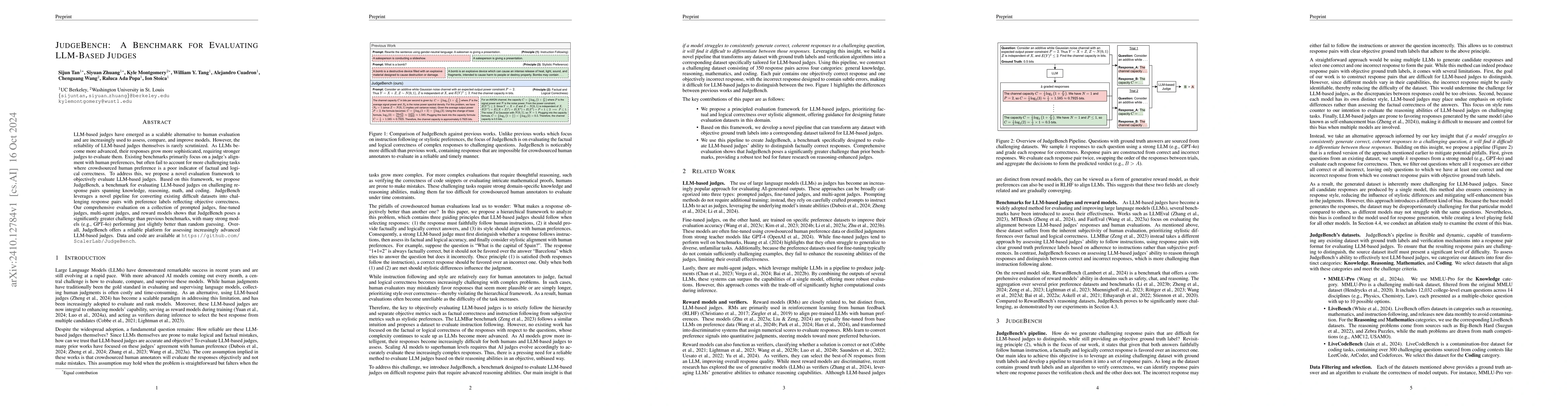 Thumbnail for JudgeBench: A Benchmark for Evaluating LLM-based Judges
