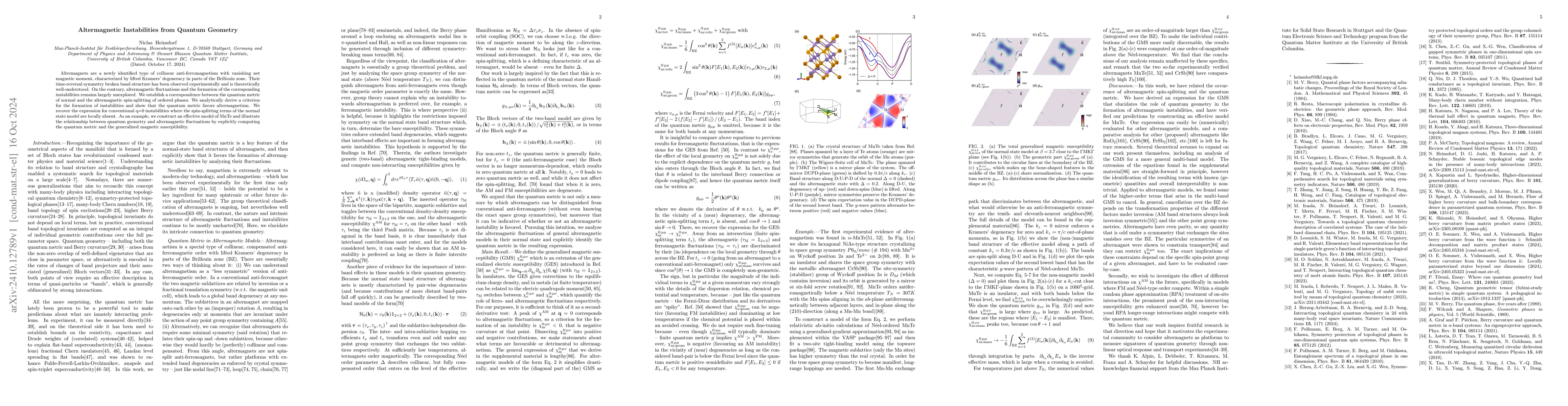 Thumbnail for Altermagnetic Instabilities from Quantum Geometry