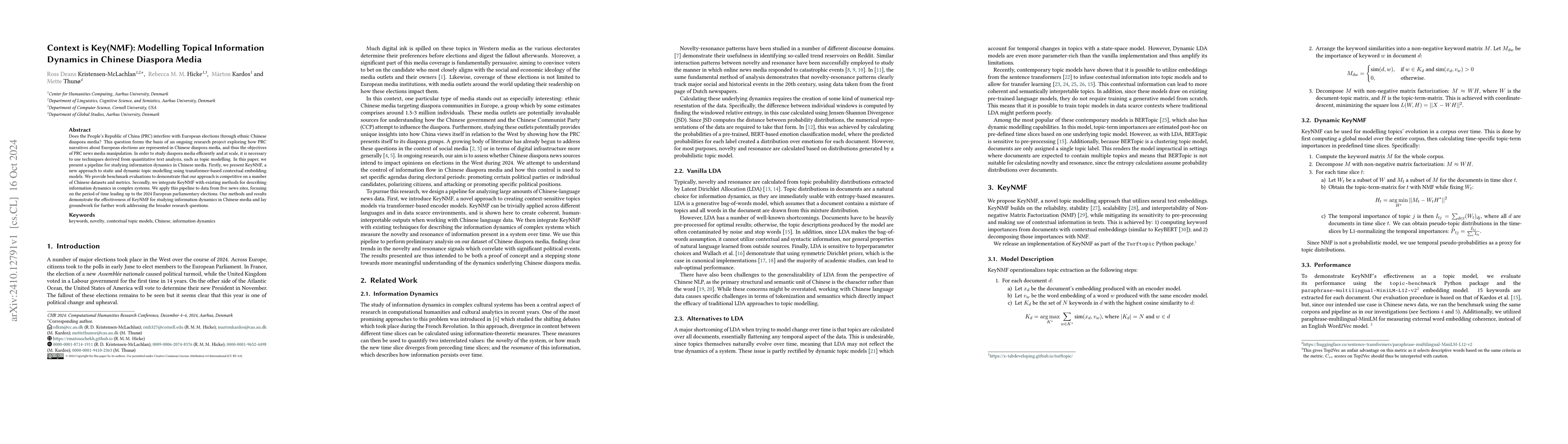 Thumbnail for Context is Key(NMF): Modelling Topical Information Dynamics in Chinese
  Diaspora Media