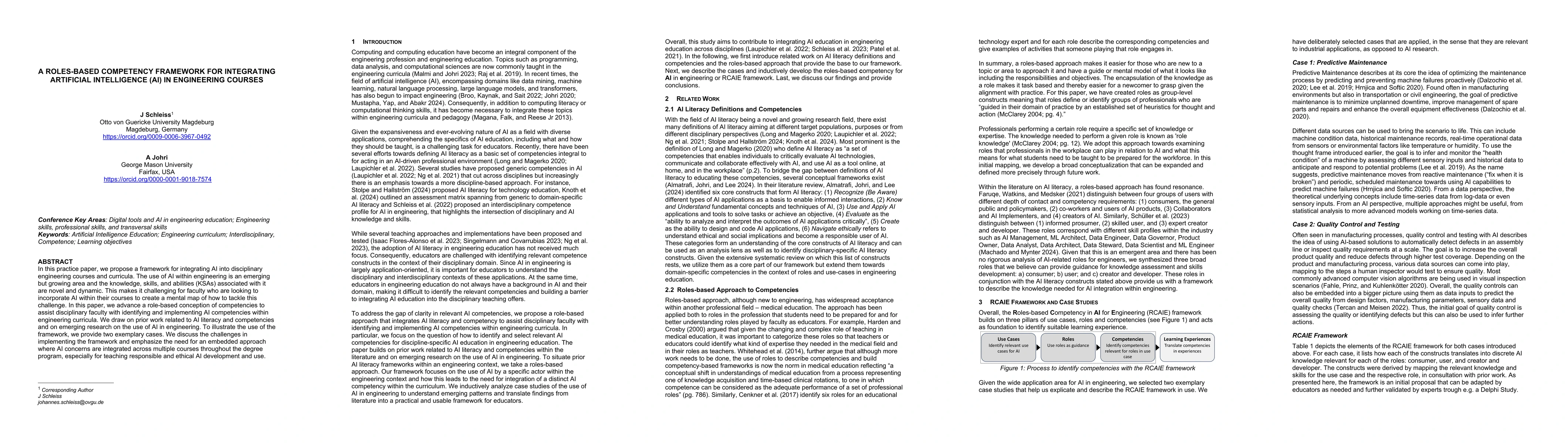 Thumbnail for A Roles-based Competency Framework for Integrating Artificial
  Intelligence (AI) in Engineering Courses