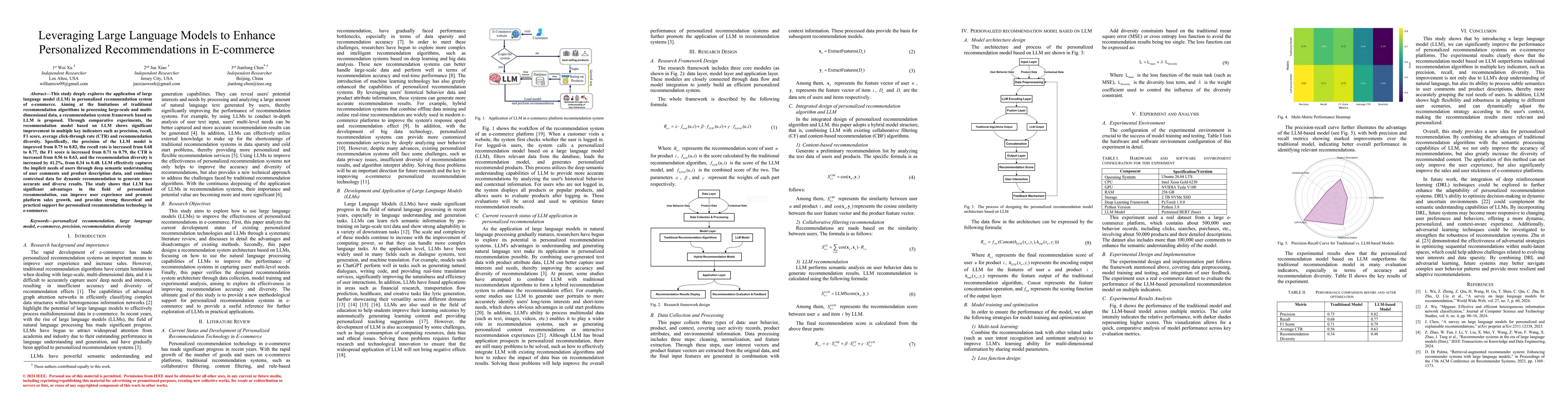 Thumbnail for Leveraging Large Language Models to Enhance Personalized Recommendations
  in E-commerce