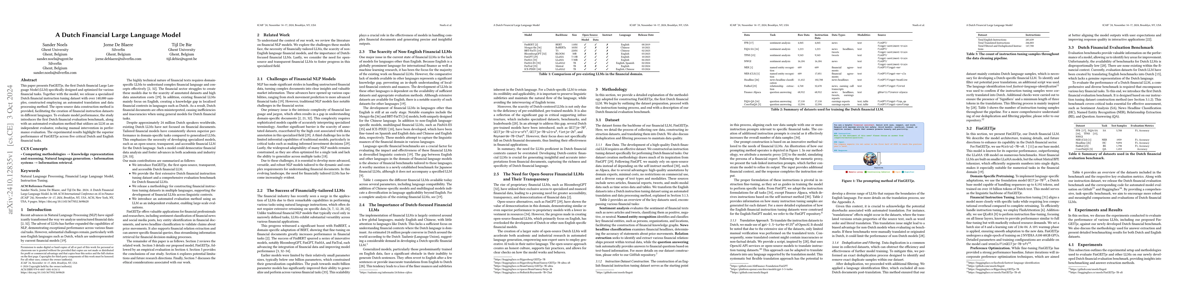 Thumbnail for A Dutch Financial Large Language Model