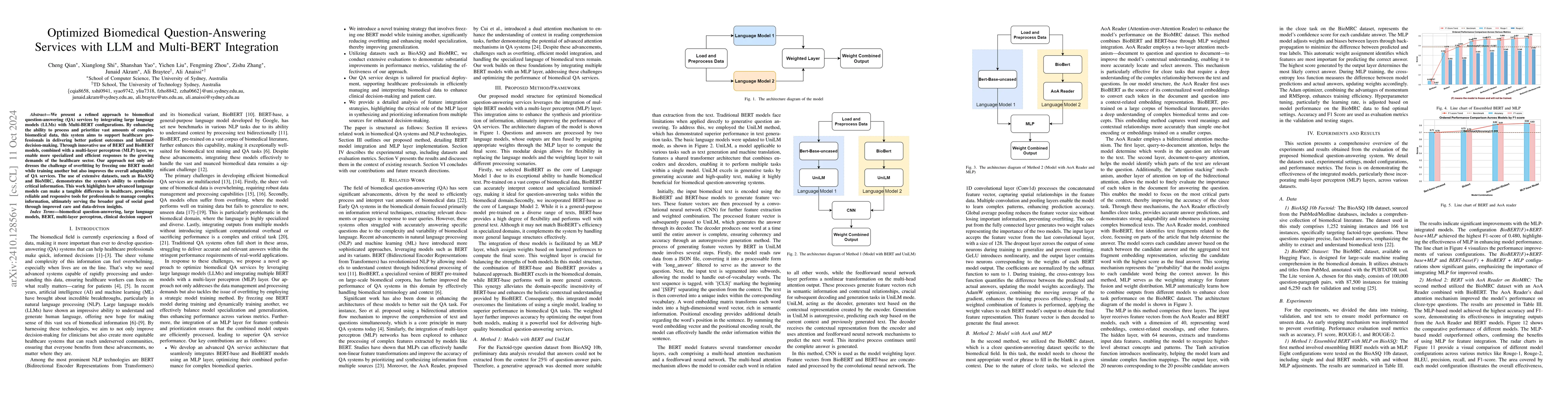 Thumbnail for Optimized Biomedical Question-Answering Services with LLM and Multi-BERT
  Integration