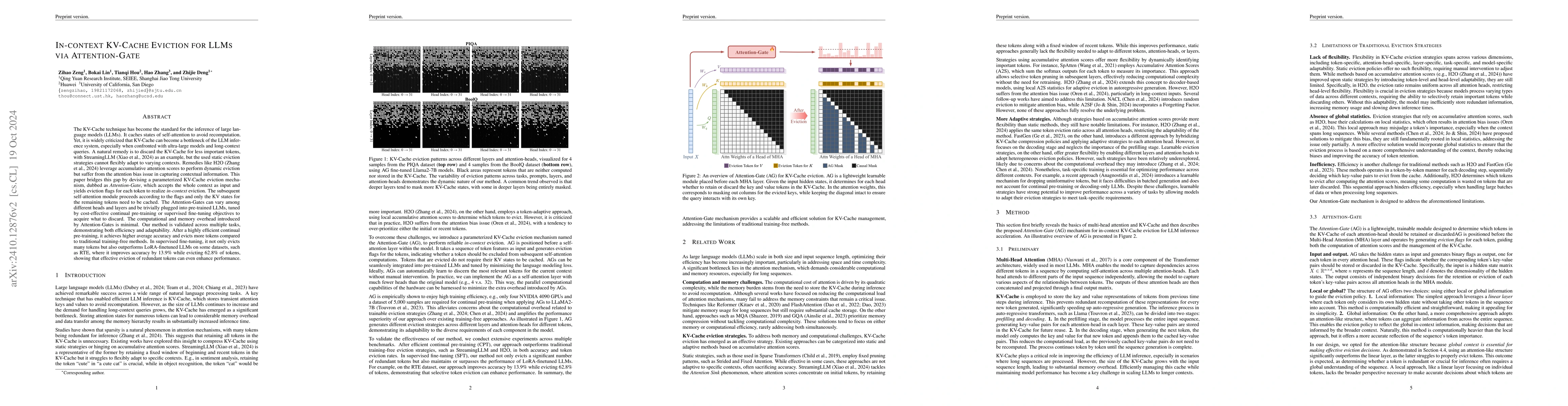 Thumbnail for In-context KV-Cache Eviction for LLMs via Attention-Gate