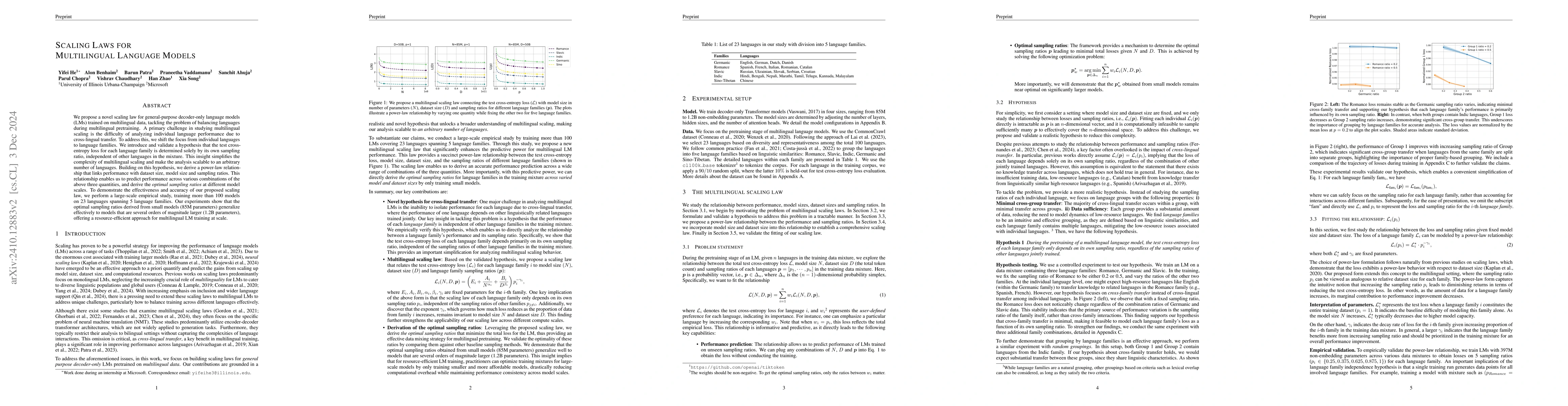 Thumbnail for Scaling Laws for Multilingual Language Models