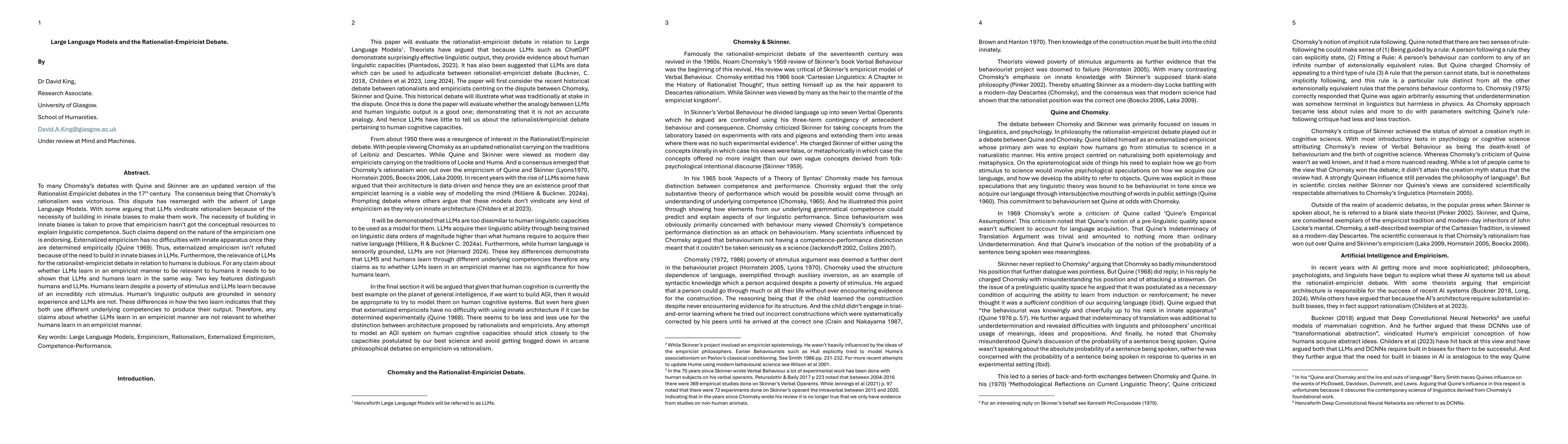 Thumbnail for Large Language Models and the Rationalist Empiricist Debate