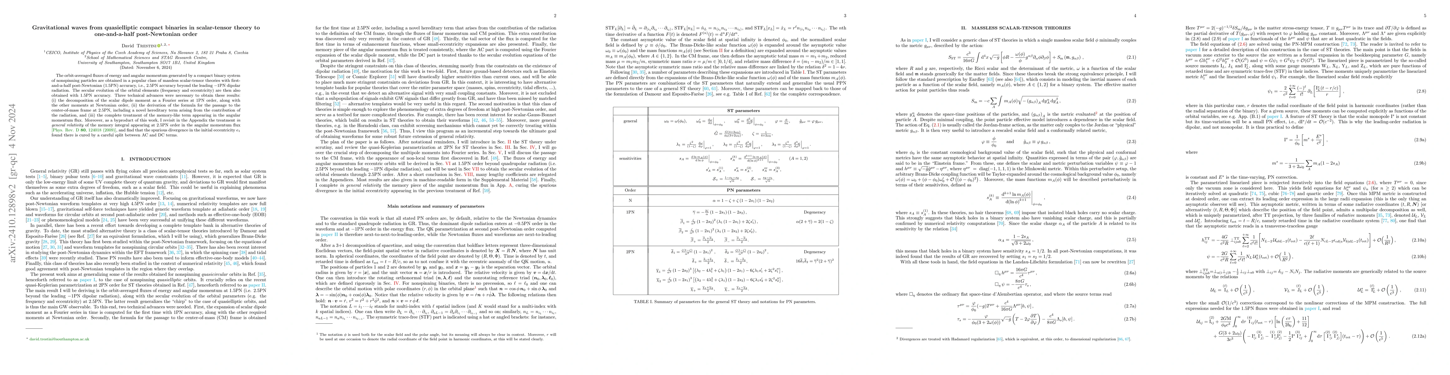 Thumbnail for Gravitational waves from quasielliptic compact binaries in scalar-tensor
  theory to one-and-a-half post-Newtonian order