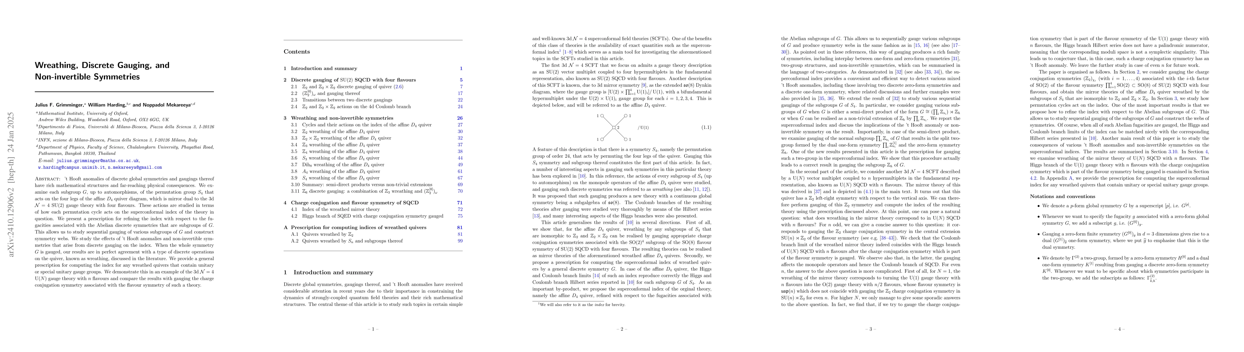 Thumbnail for Wreathing, Discrete Gauging, and Non-invertible Symmetries