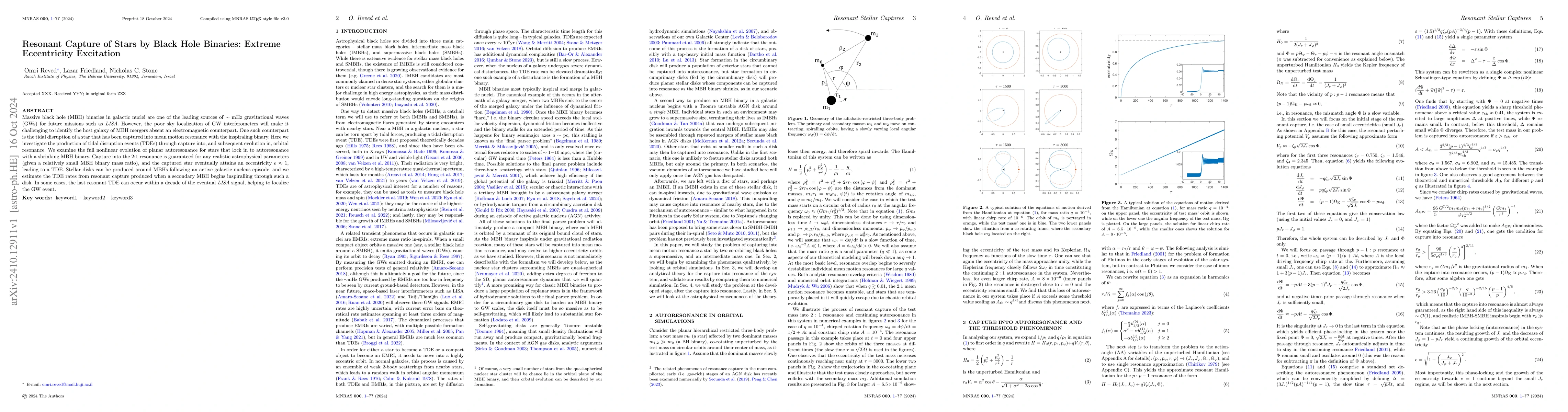 Thumbnail for Resonant Capture of Stars by Black Hole Binaries: Extreme Eccentricity
  Excitation