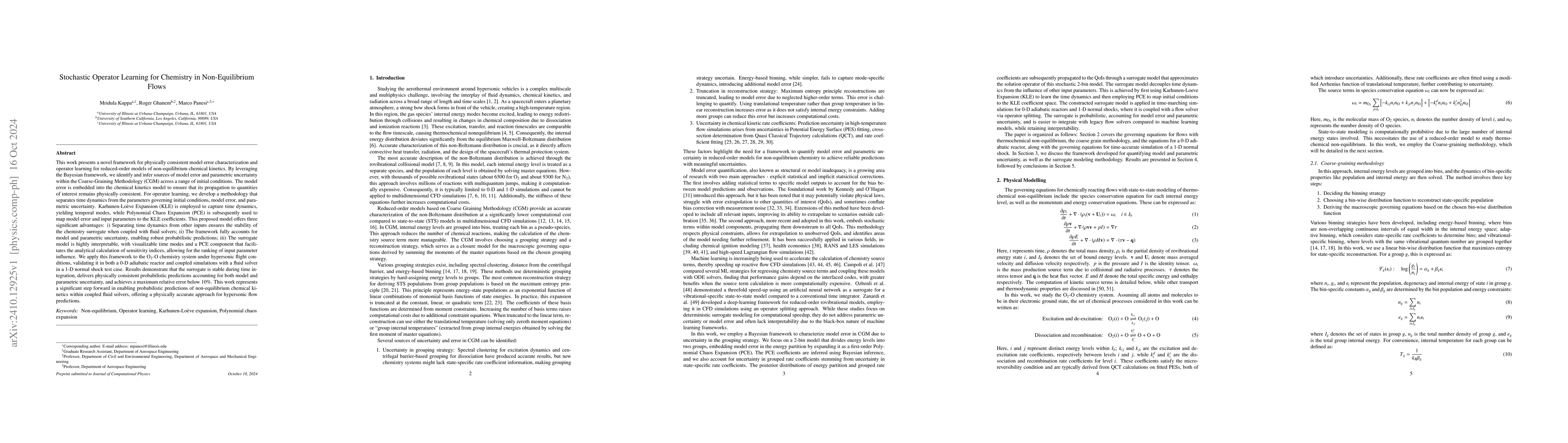 Thumbnail for Stochastic Operator Learning for Chemistry in Non-Equilibrium Flows
