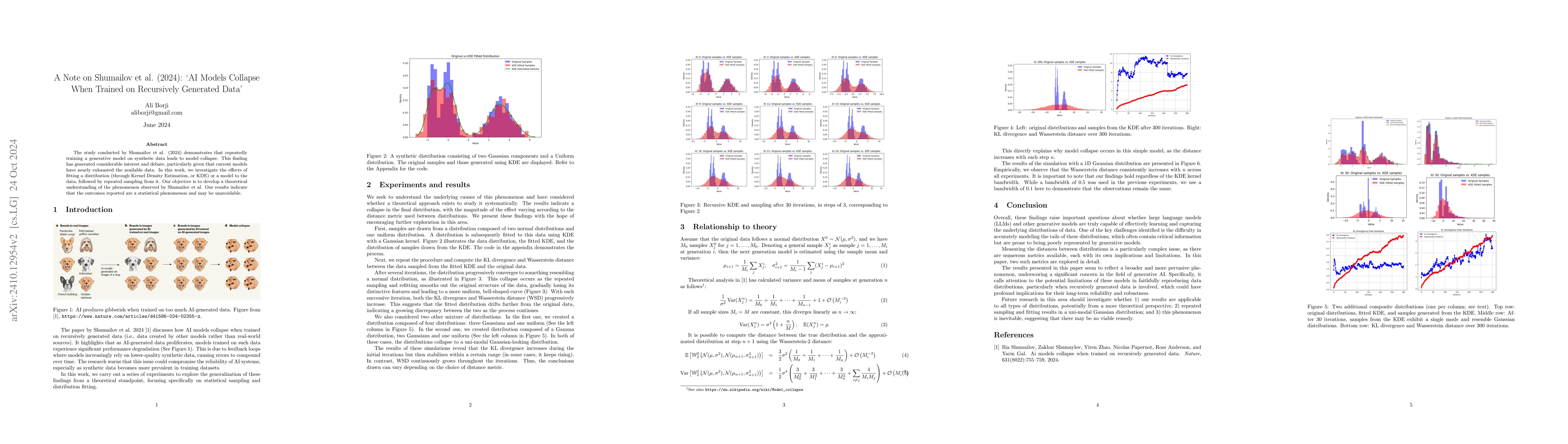 Thumbnail for A Note on Shumailov et al. (2024): `AI Models Collapse When Trained on
  Recursively Generated Data'