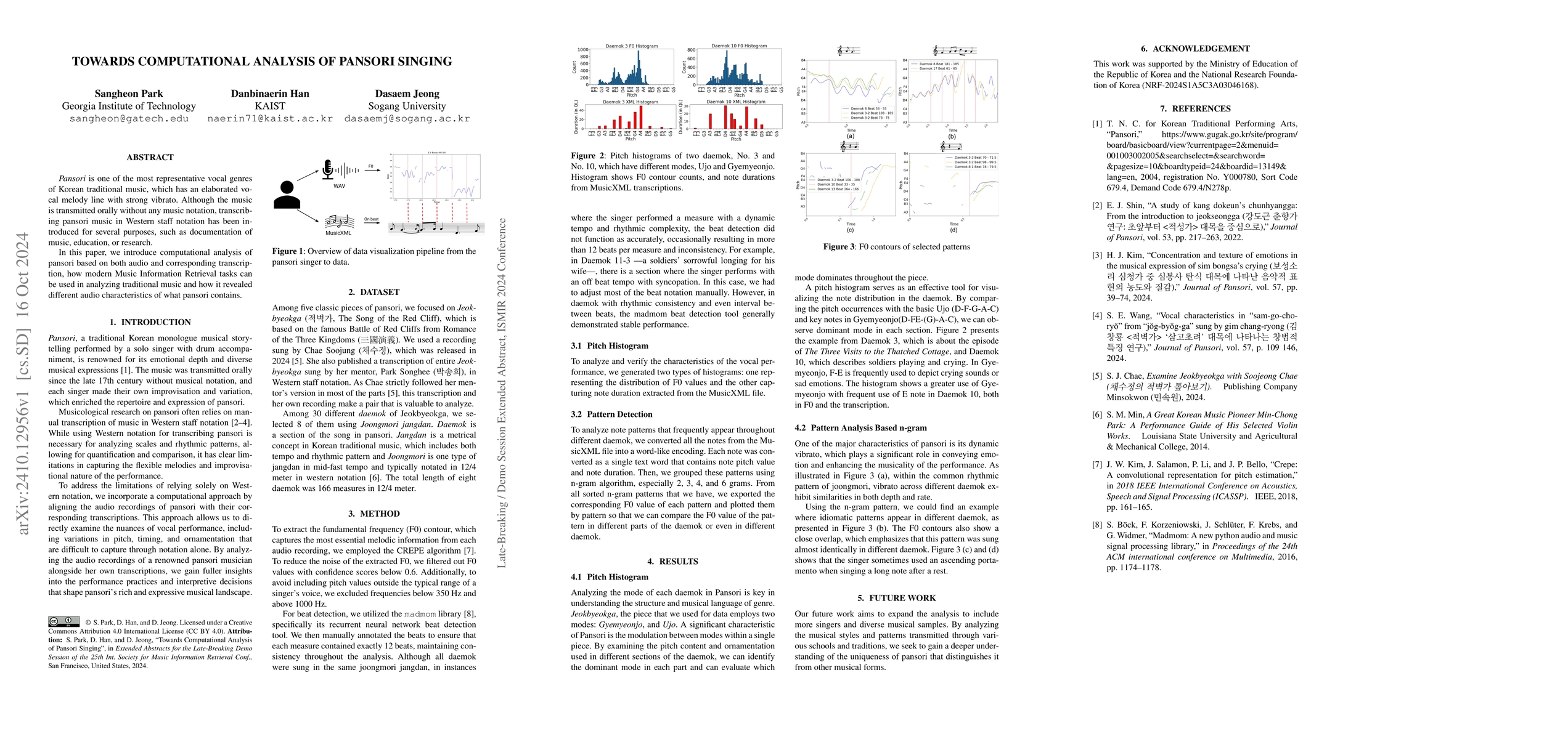 Thumbnail for Towards Computational Analysis of Pansori Singing