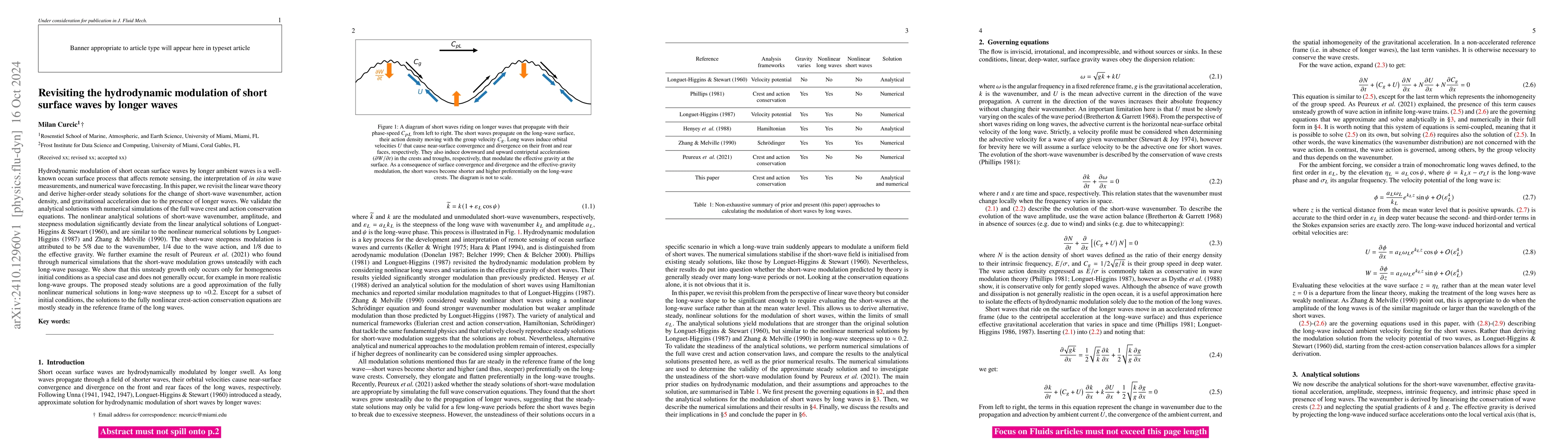 Thumbnail for Revisiting the hydrodynamic modulation of short surface waves by longer
  waves