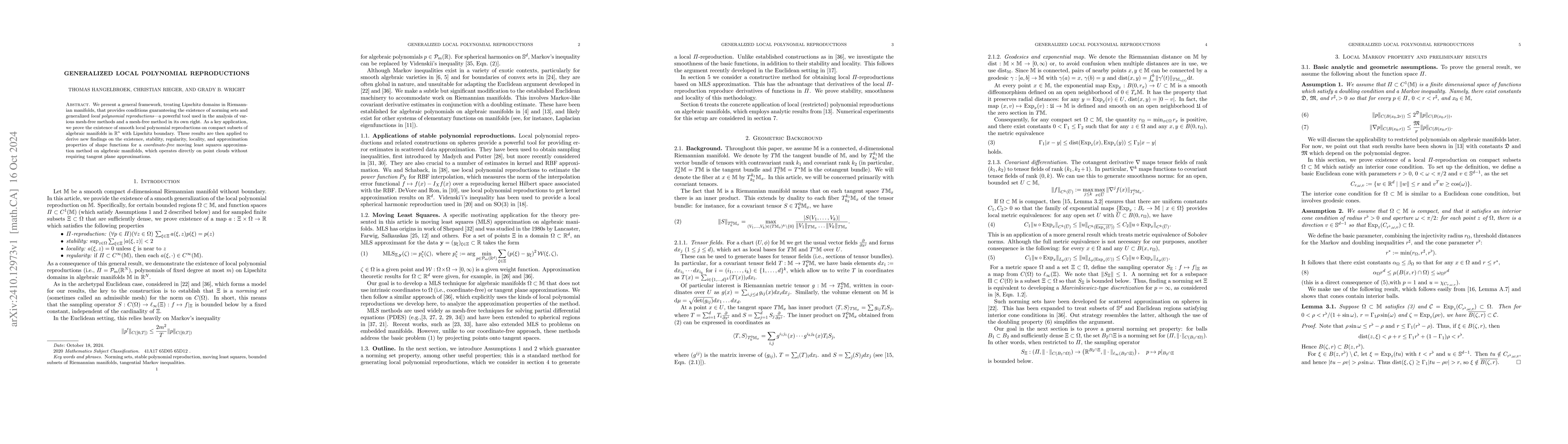 Thumbnail for Generalized local polynomial reproductions