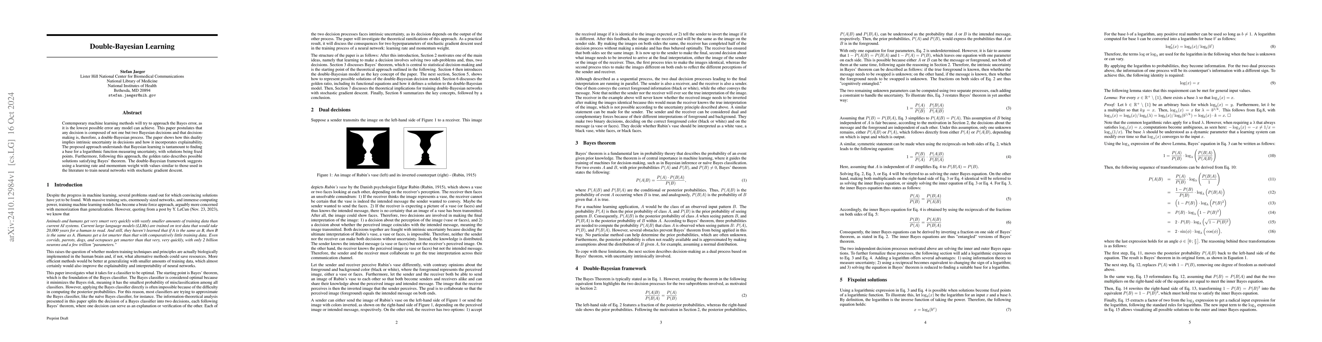 Thumbnail for Double-Bayesian Learning