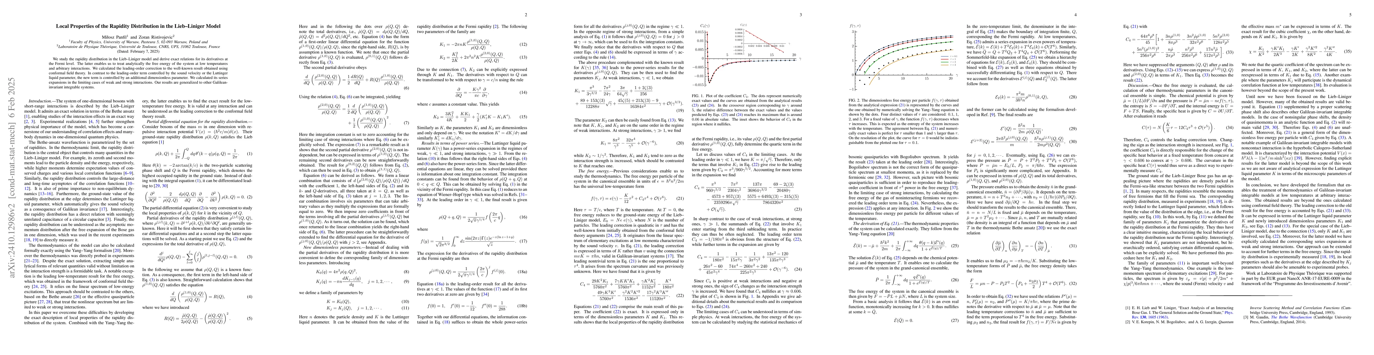 Thumbnail for Local Properties of the Rapidity Distribution in the Lieb-Liniger Model