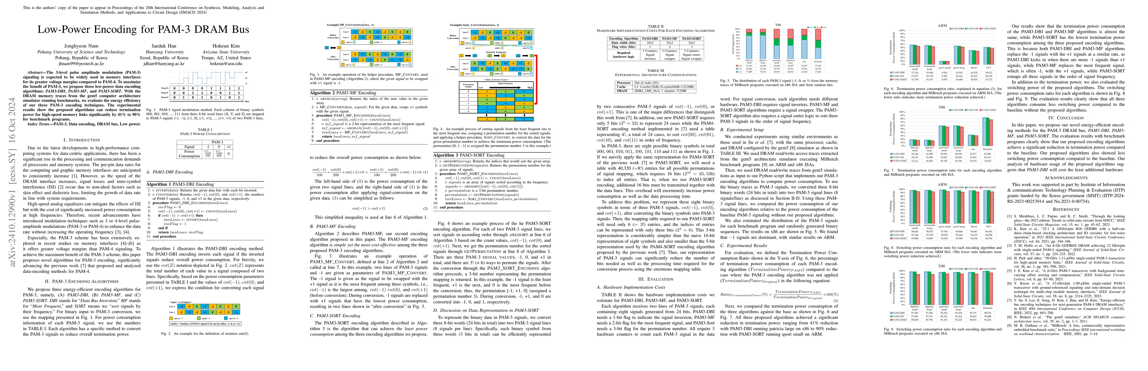 Thumbnail for Low-Power Encoding for PAM-3 DRAM Bus