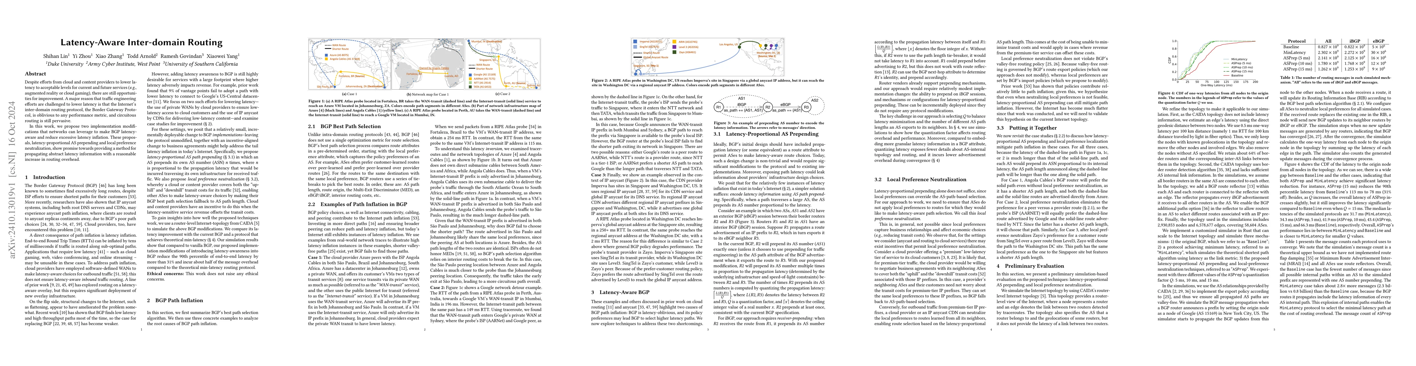 Thumbnail for Latency-Aware Inter-domain Routing