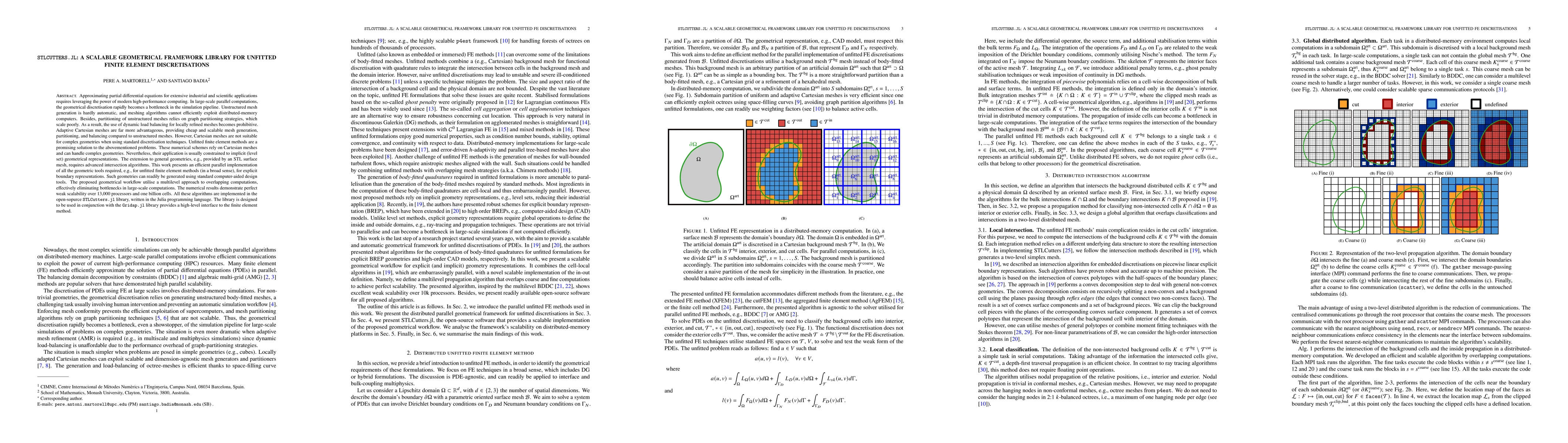 Thumbnail for STLCutters.jl: A scalable geometrical framework library for unfitted
  finite element discretisations