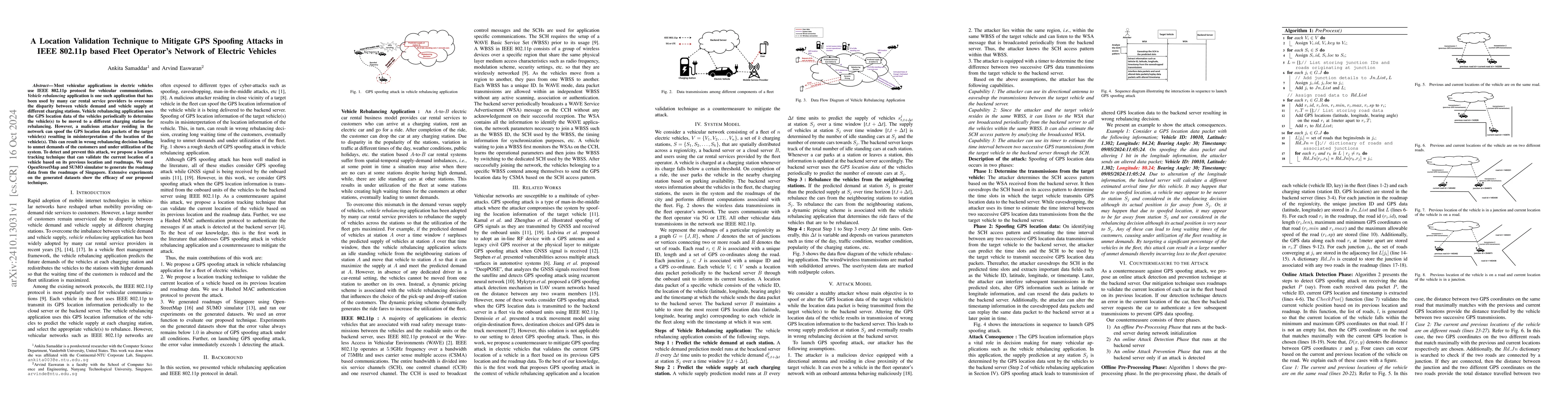 Thumbnail for A Location Validation Technique to Mitigate GPS Spoofing Attacks in IEEE
  802.11p based Fleet Operator's Network of Electric Vehicles