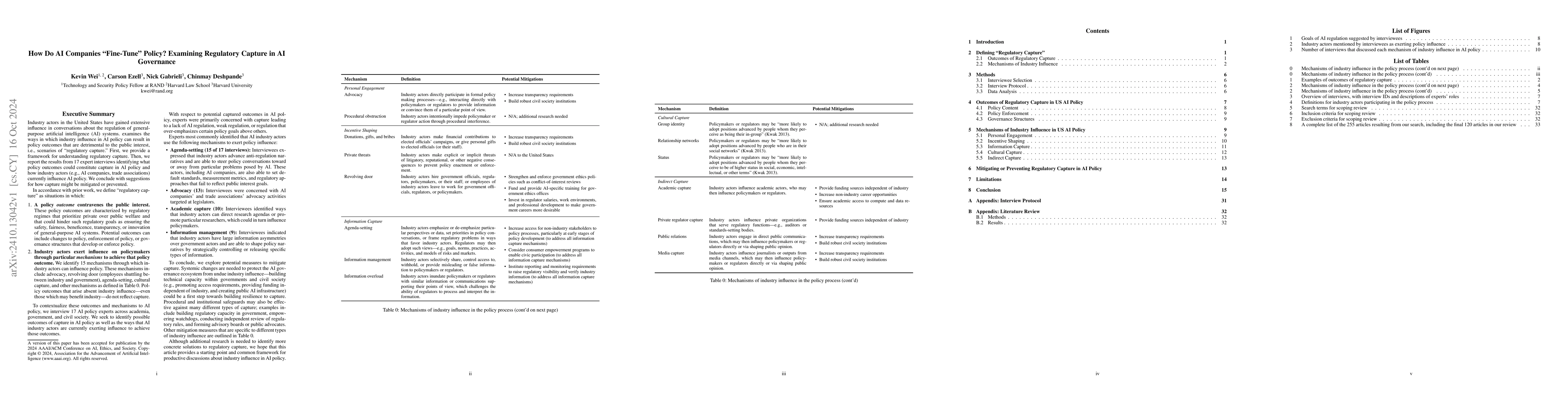 Thumbnail for How Do AI Companies "Fine-Tune" Policy? Examining Regulatory Capture in
  AI Governance
