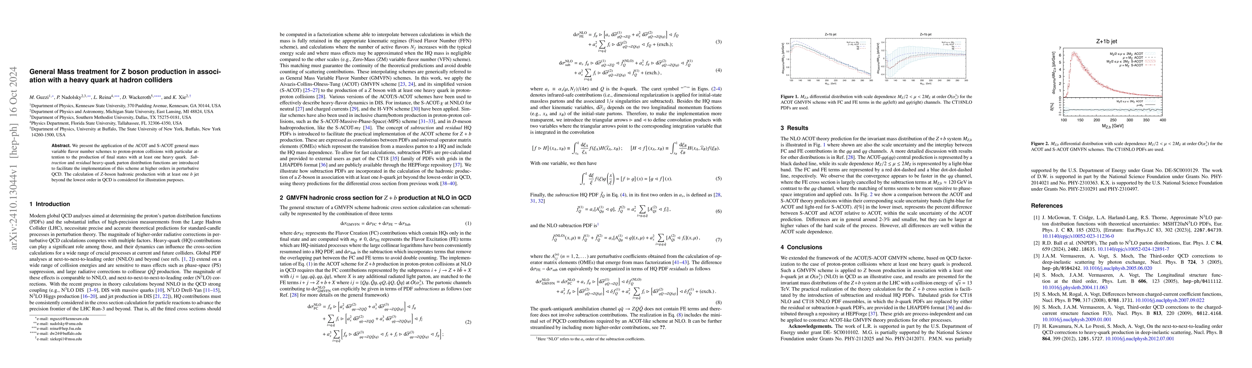 Thumbnail for General Mass treatment for Z boson production in association with a
  heavy quark at hadron colliders