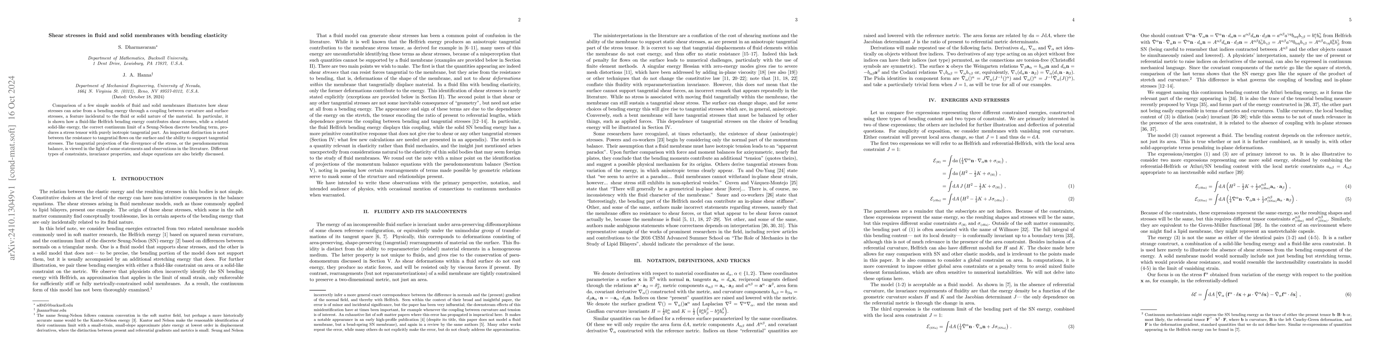 Thumbnail for Shear stresses in fluid and solid membranes with bending elasticity