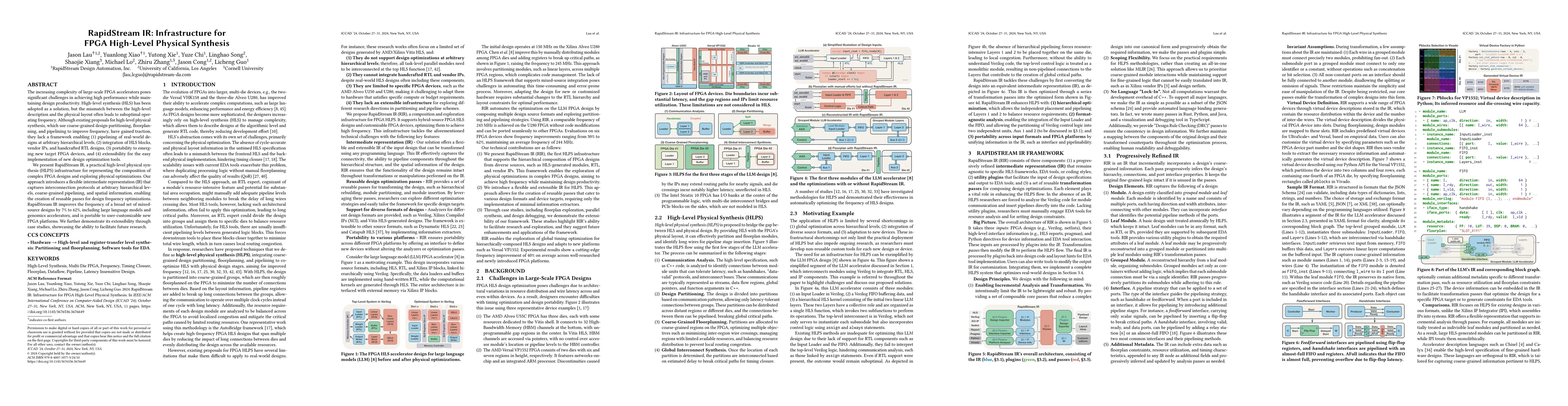 Thumbnail for RapidStream IR: Infrastructure for FPGA High-Level Physical Synthesis