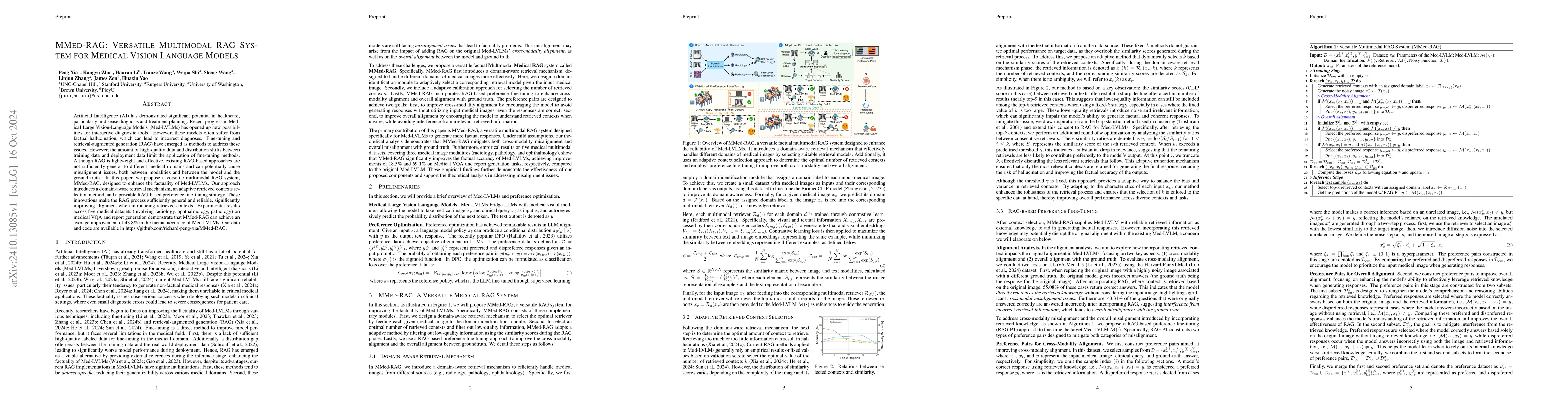 Thumbnail for MMed-RAG: Versatile Multimodal RAG System for Medical Vision Language
  Models