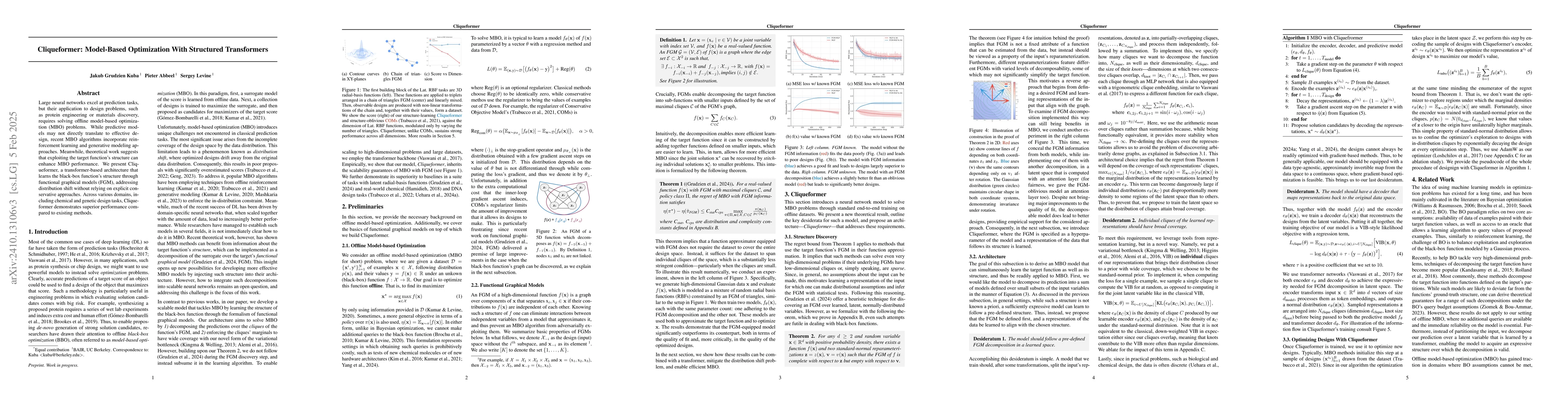Thumbnail for Cliqueformer: Model-Based Optimization with Structured Transformers