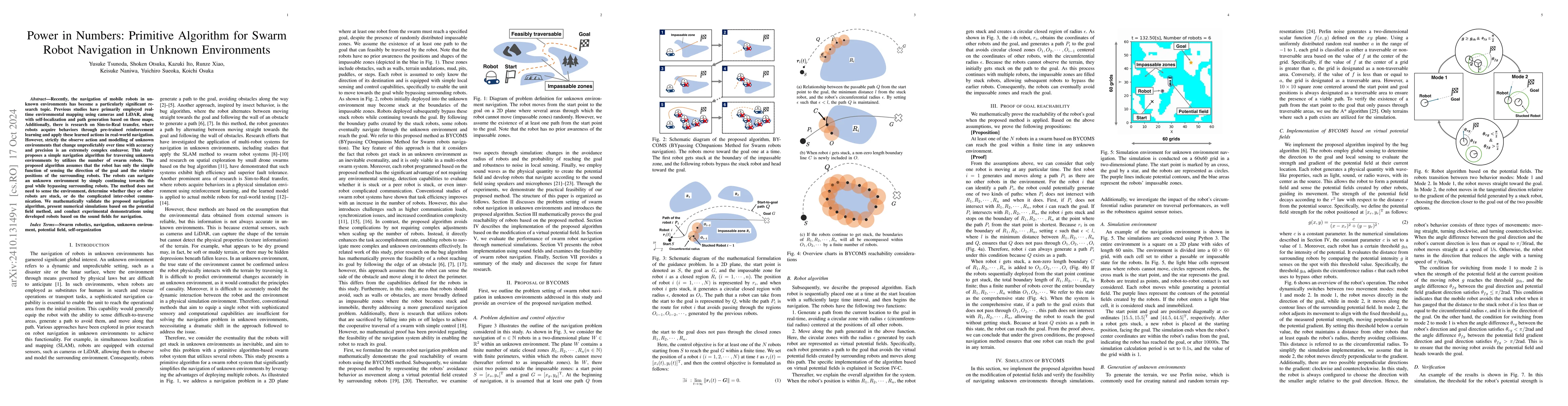 Thumbnail for Power in Numbers: Primitive Algorithm for Swarm Robot Navigation in
  Unknown Environments