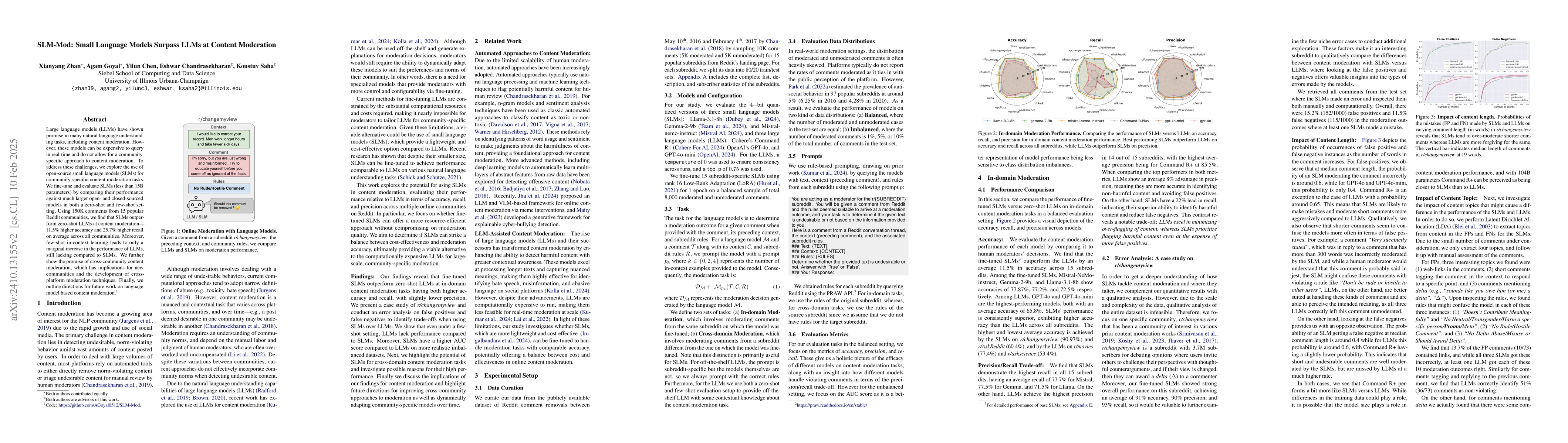 Thumbnail for SLM-Mod: Small Language Models Surpass LLMs at Content Moderation